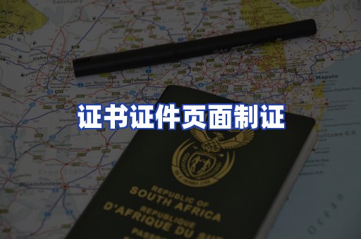 证书证件页面制证